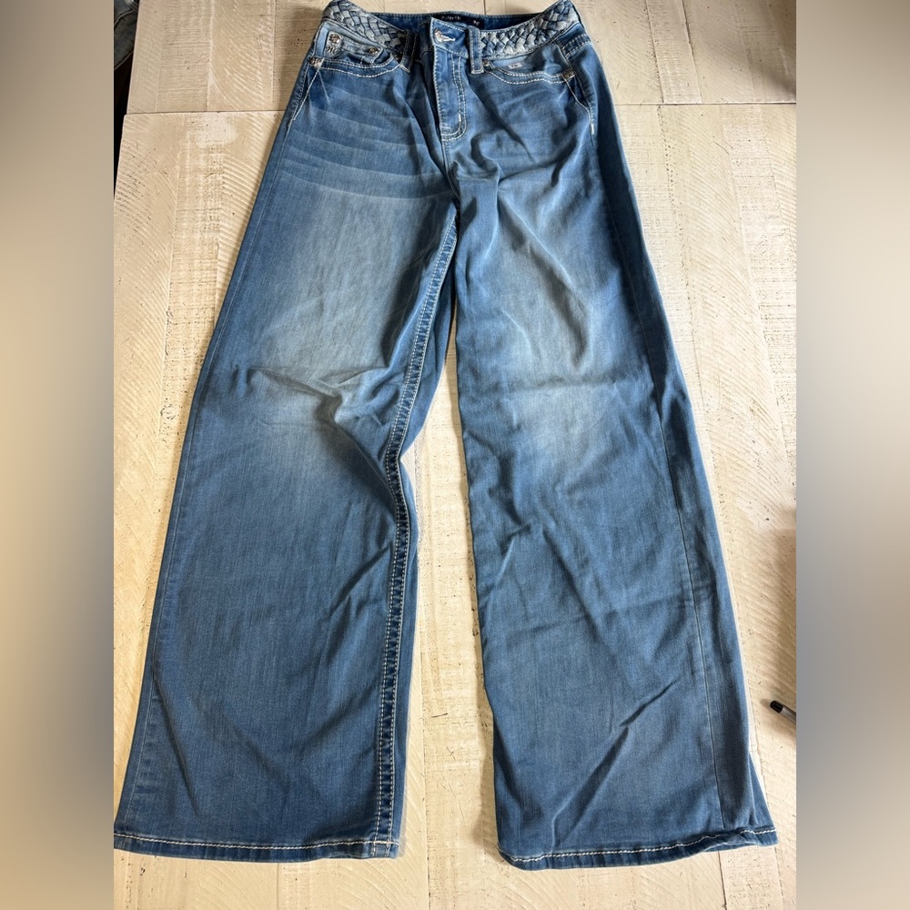 Miss Me Blue Wide Leg Jeans